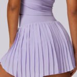 Light purple pleated custom tennis skirt for sportswear