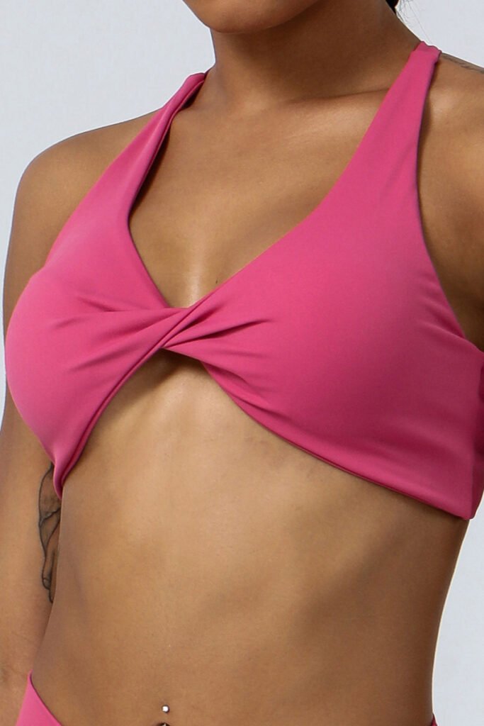 deep v neck crop top