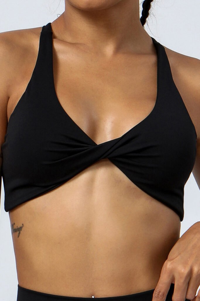 deep v neck crop top