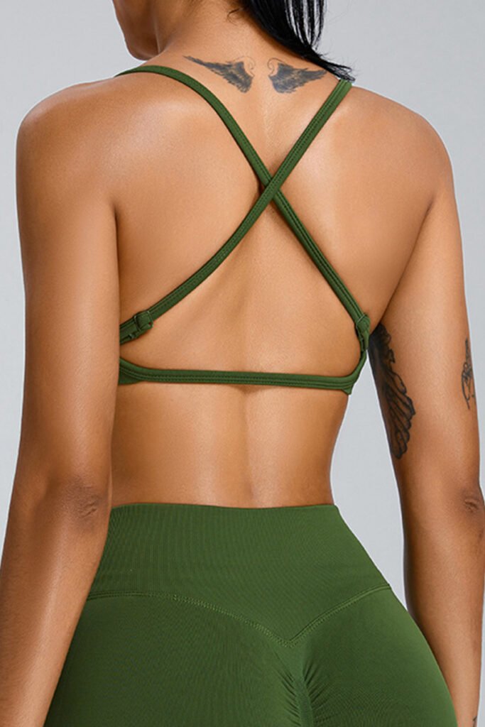 cross back seamless bra