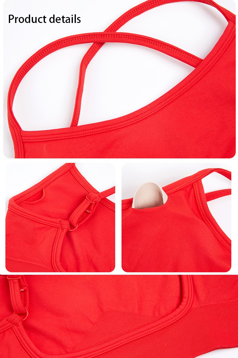 cross back seamless bra
