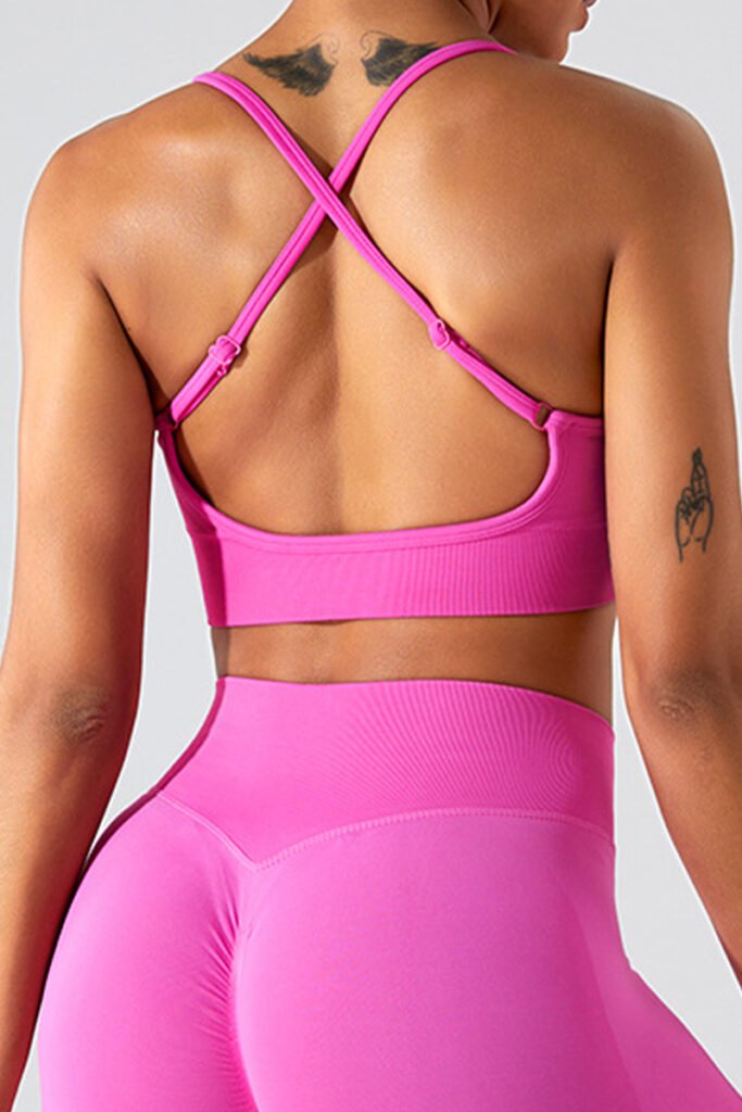 cross back seamless bra