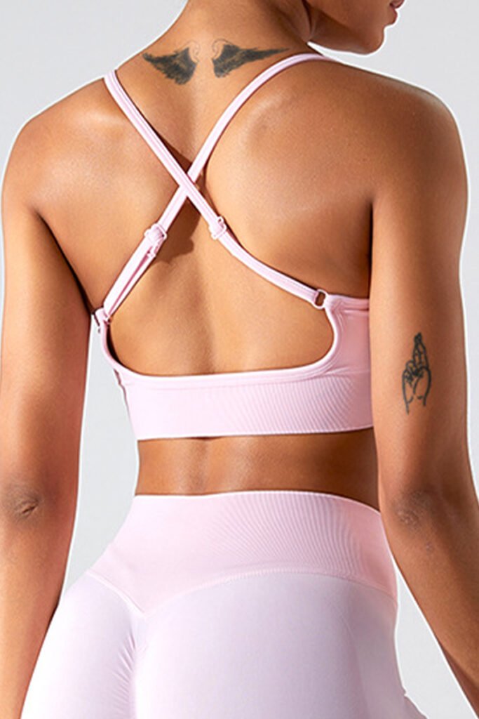 cross back seamless bra