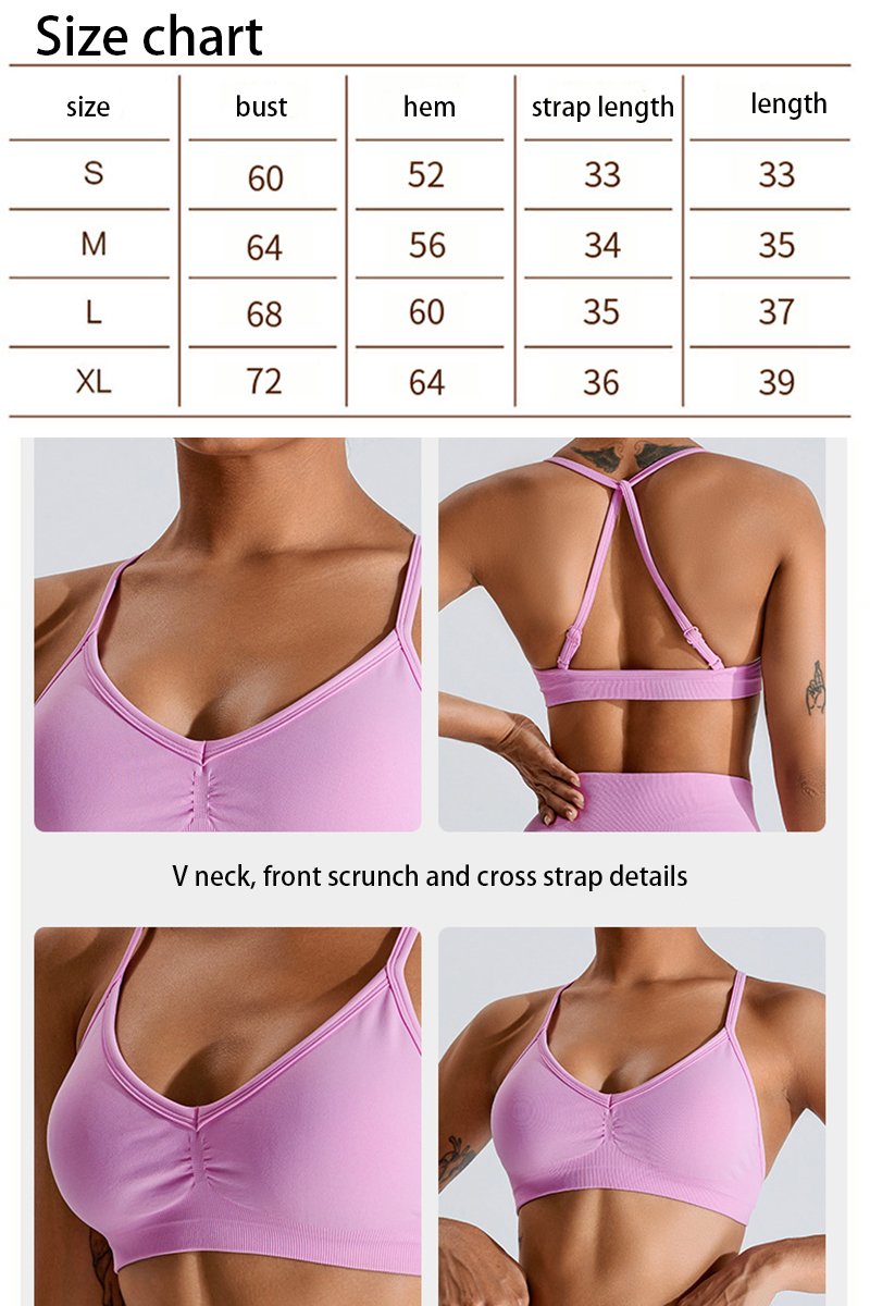 cross back sports bra