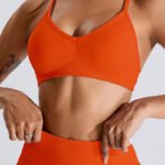 cross back sports bra